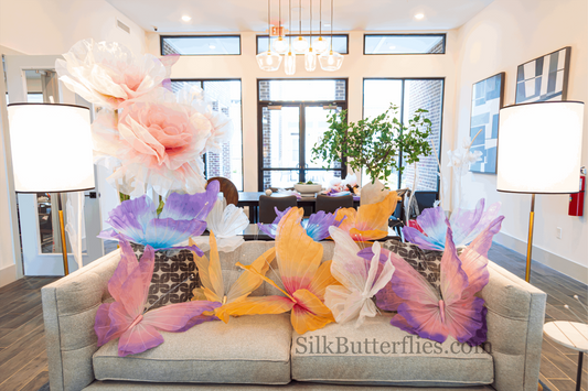 Decor with Giant Silk Butterflies