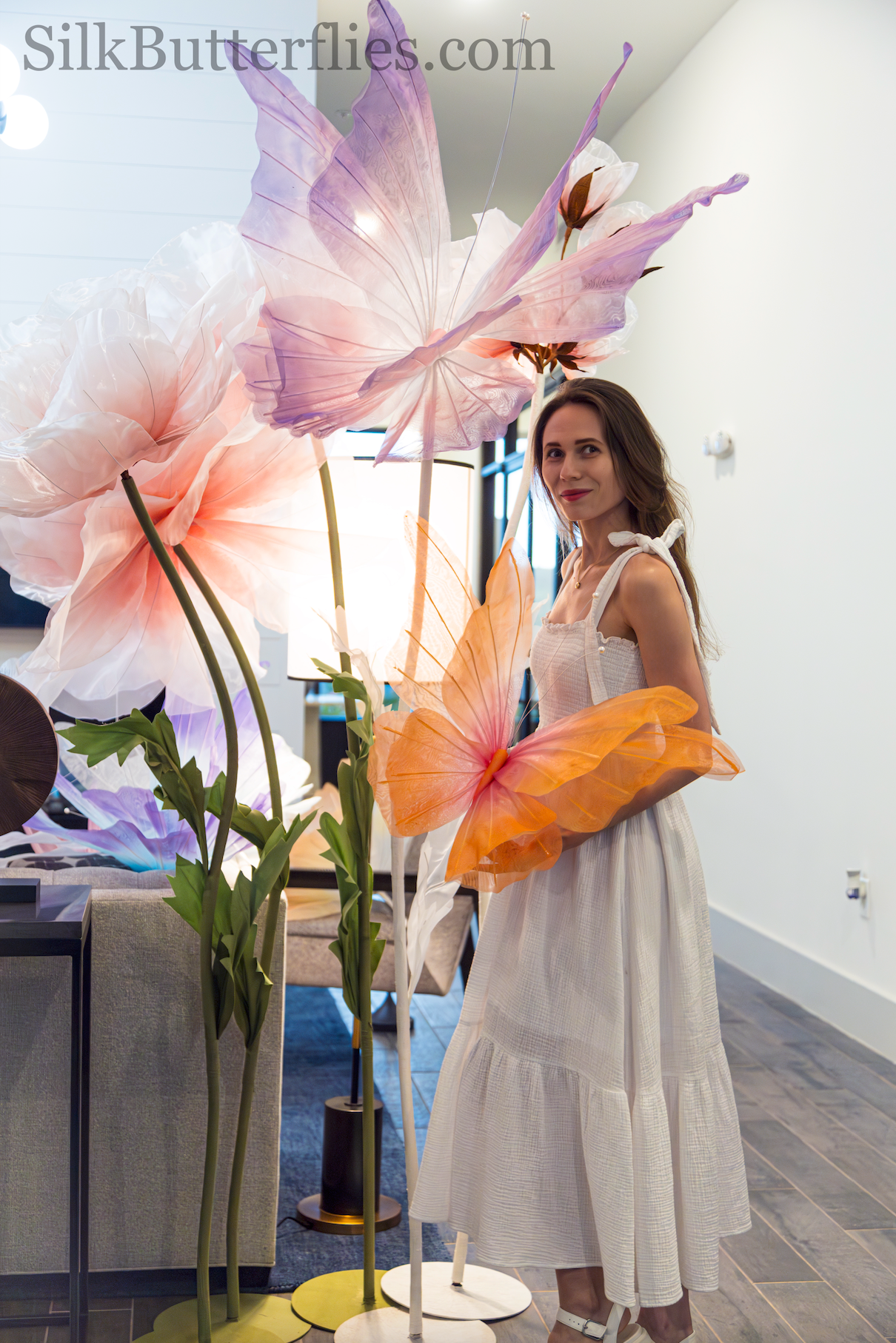 Event decor with Giant Silk Butterflies