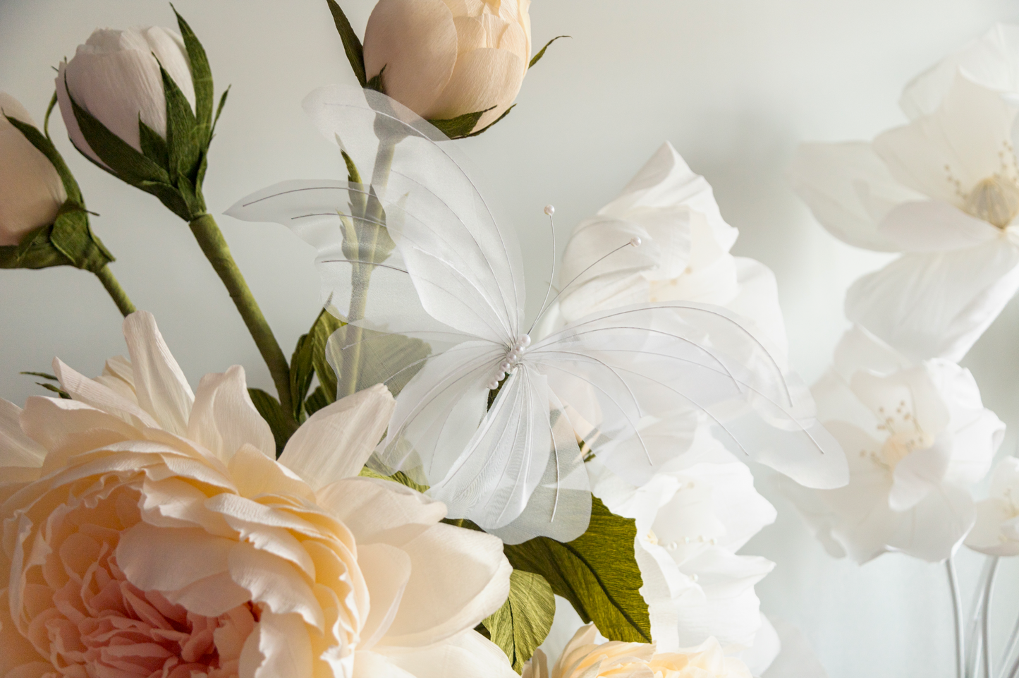 Giant White Butterfly Decor