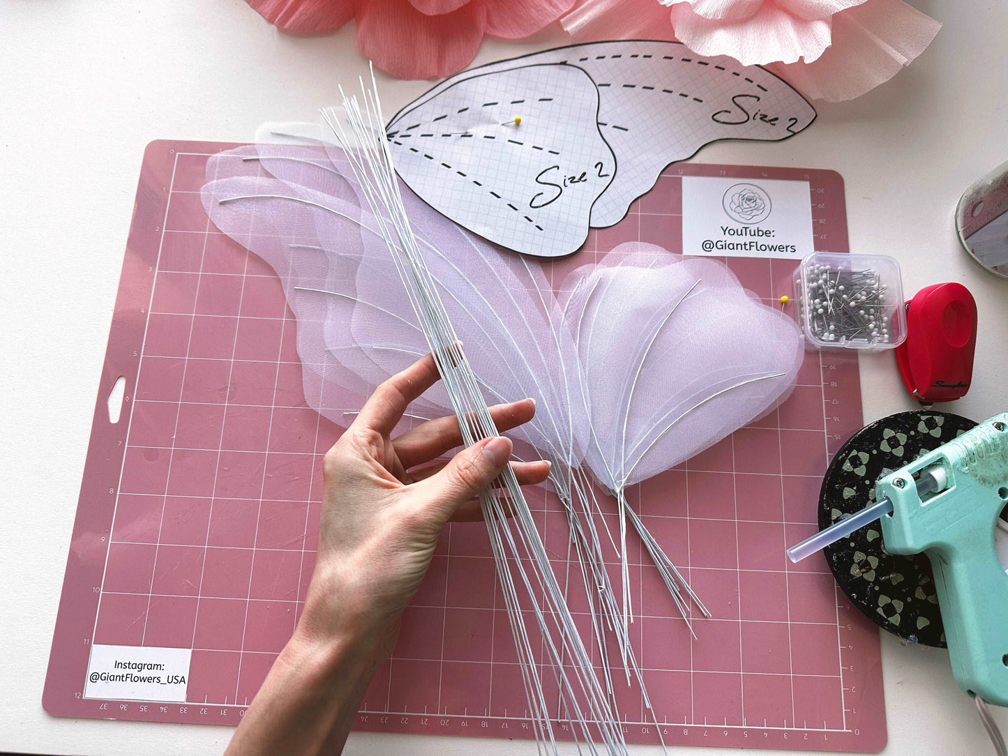 long white floral wire