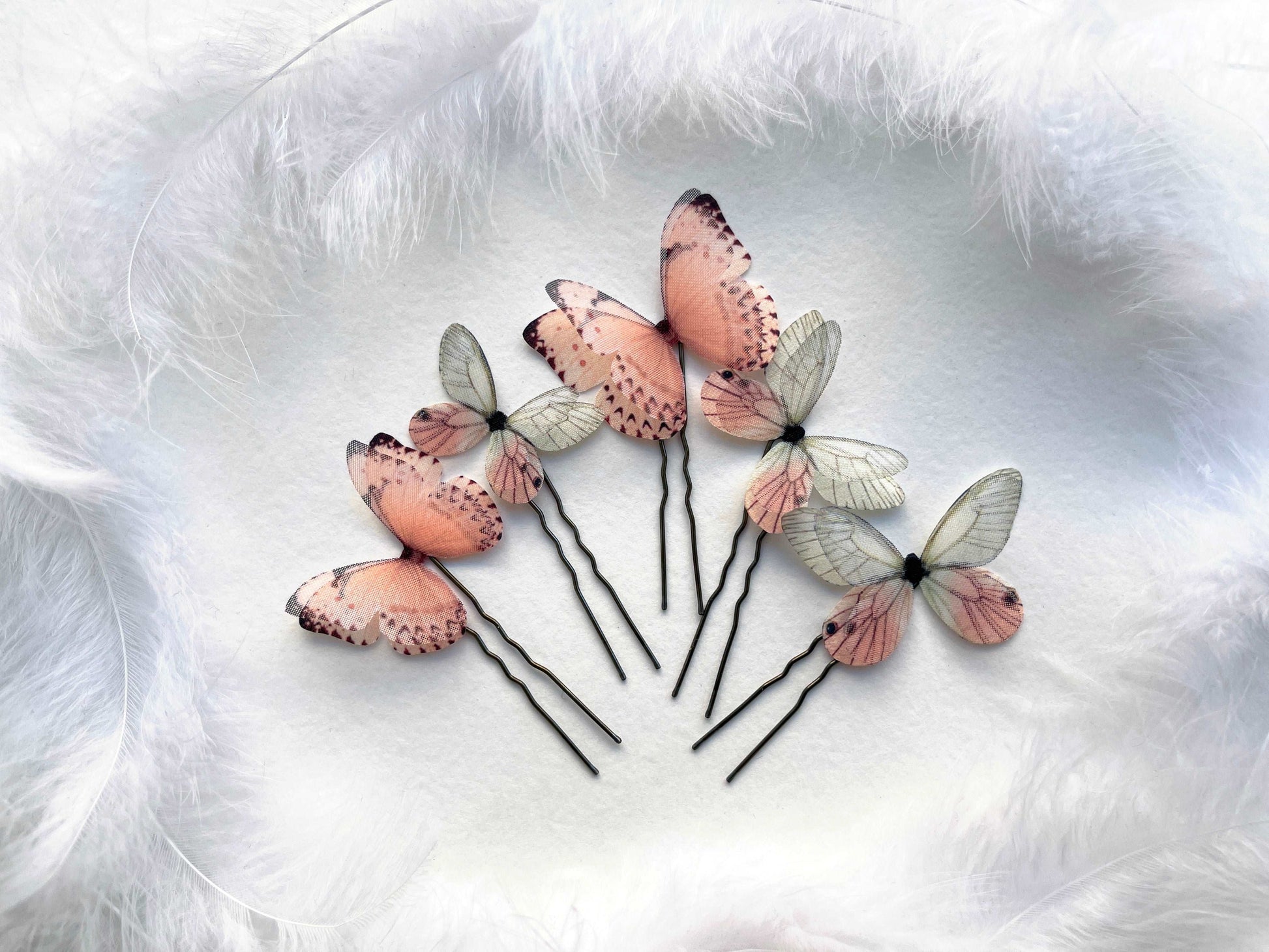 Hairpins with butterflies