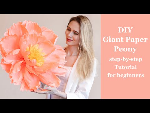 DIY Giant Paper Peony: Templates from Video Tutorial