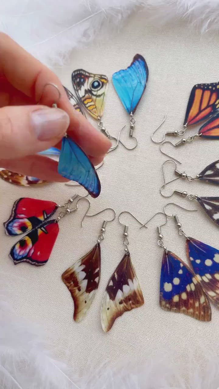 Lightweight Butterfly Wings Earrings with Transparent Effect