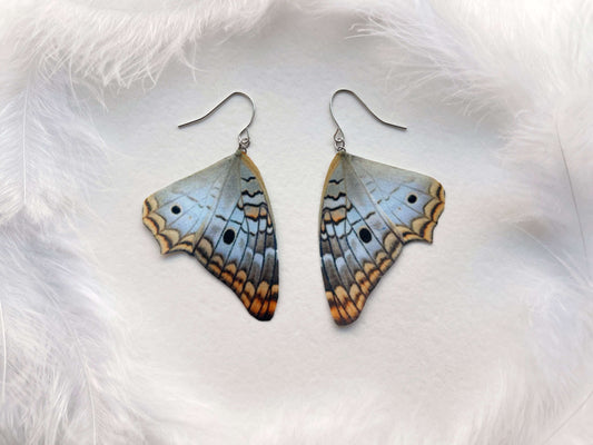 Baby Blue Wing Earrings in Boho Style