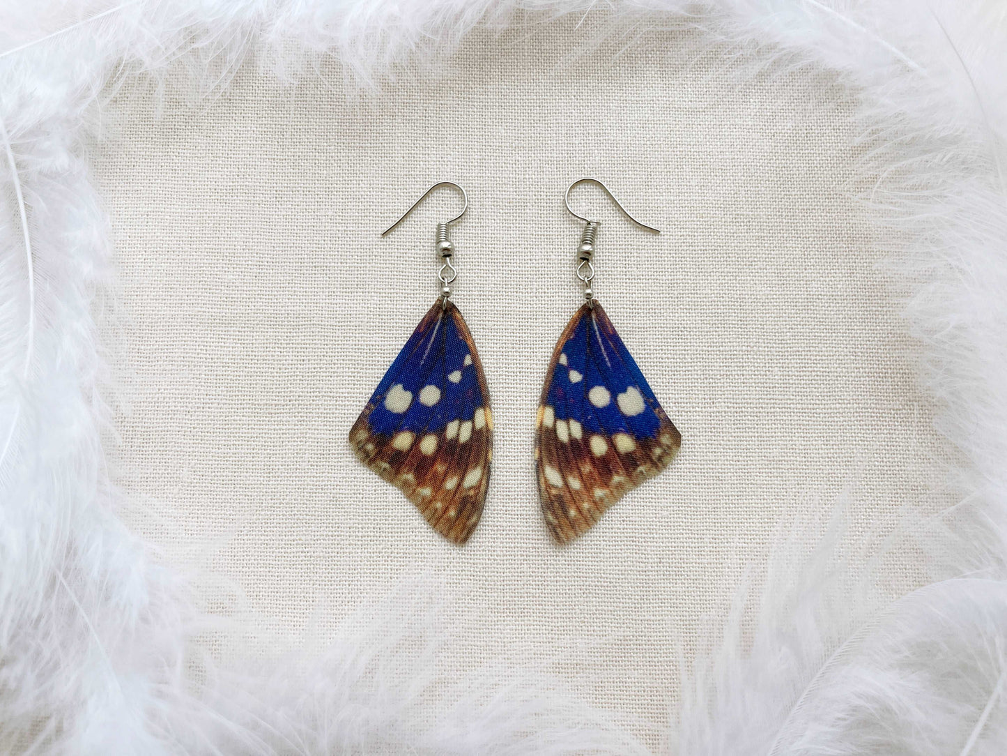 Handmade Silk Butterfly Earrings with Unique Design