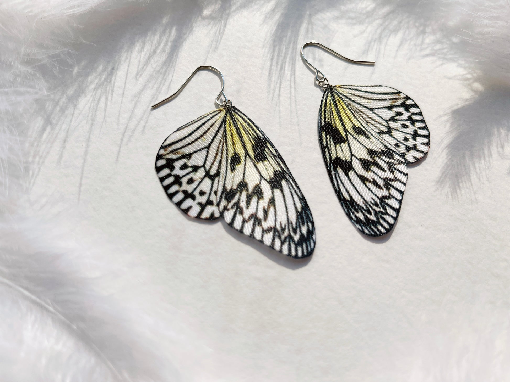 Boho Style Butterfly Earrings with Paper Kite Wings