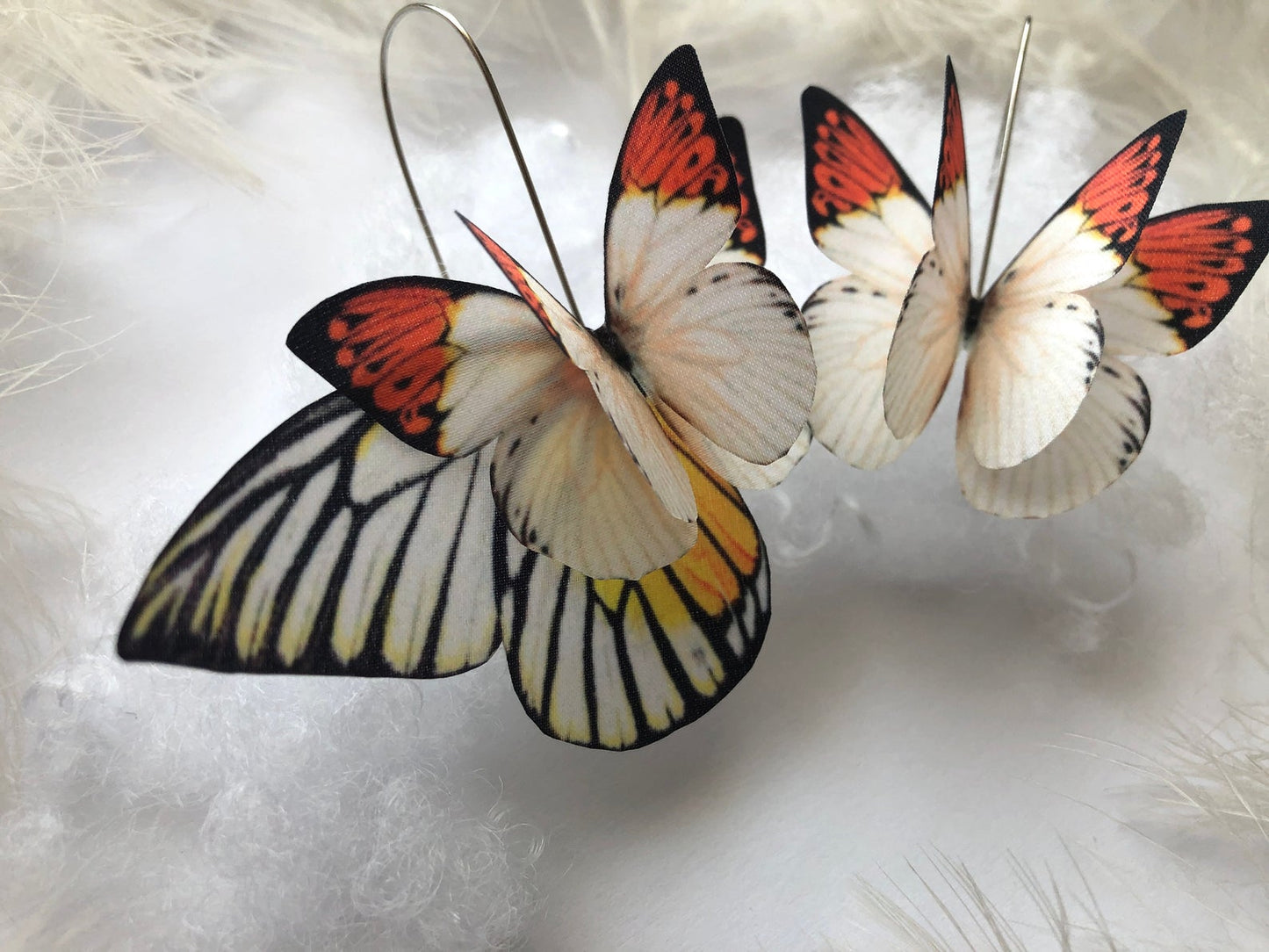 Colorful butterfly earrings in boho style