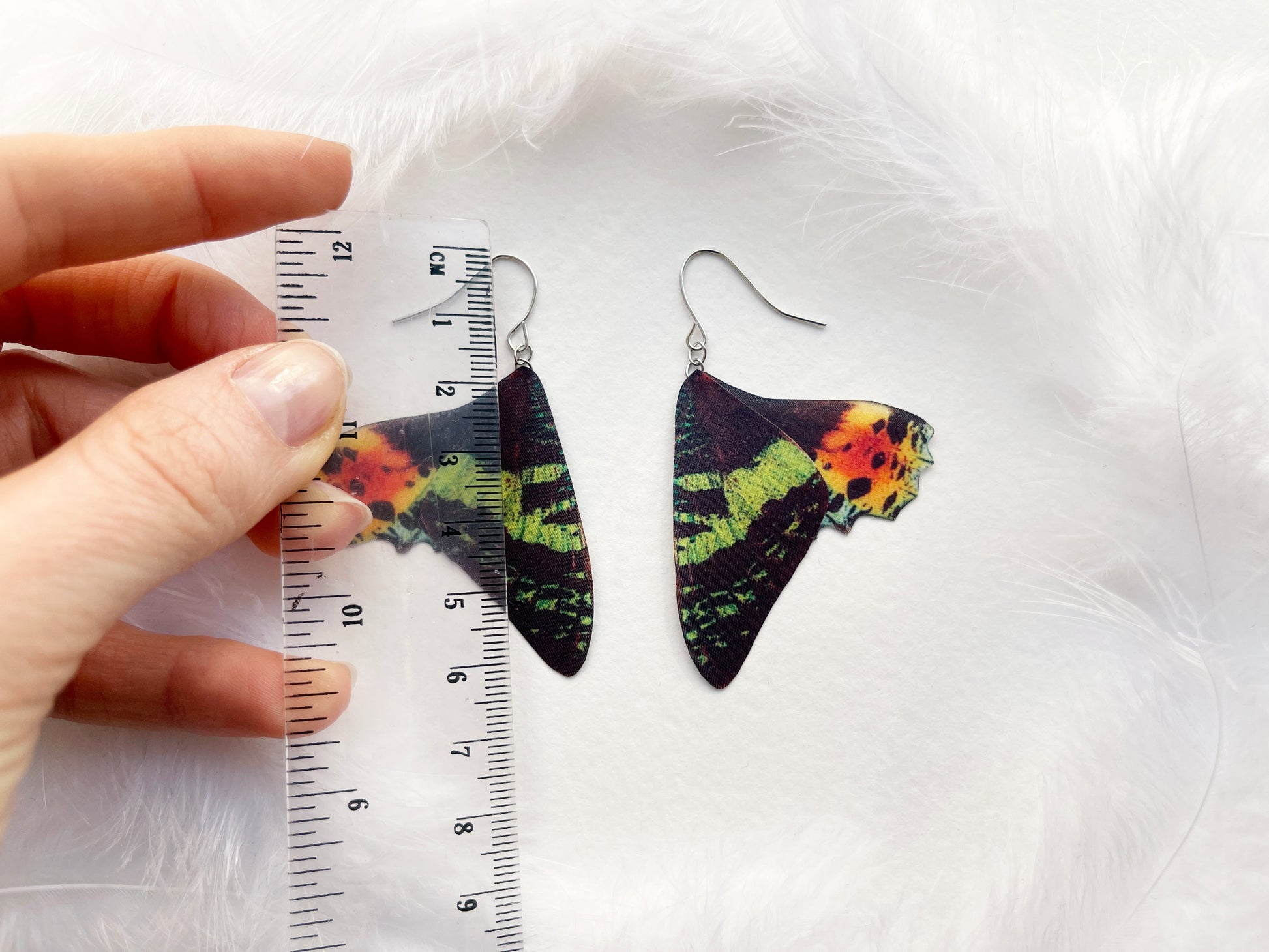 Sunset moth earrings perfect for alternative and grunge styles