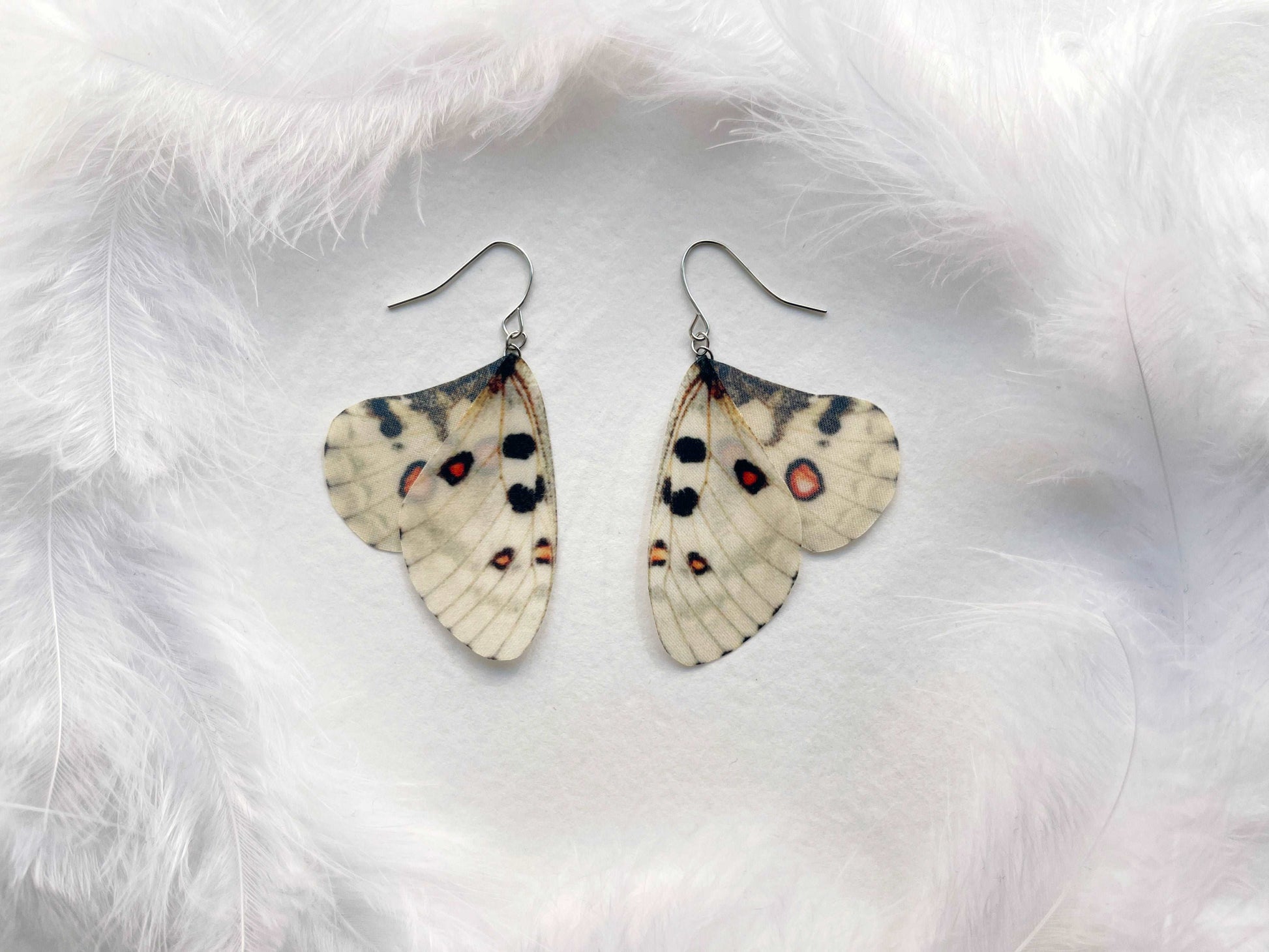 Y2K inspired butterfly wing earrings