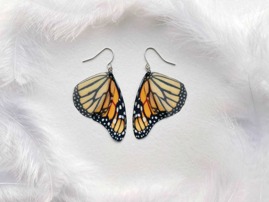 Mega Size Monarch Butterfly Earrings