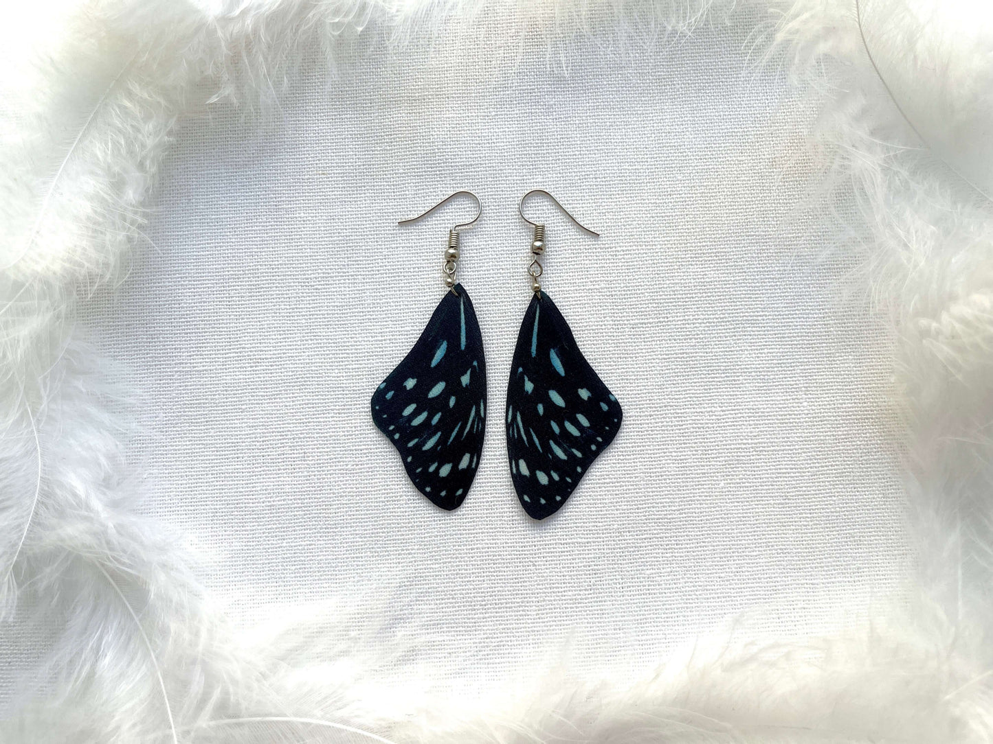 Funky and Cool Whimsigoth Earrings with Gothic Style and Black Wings
