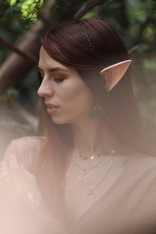Cool Green Moth Earrings with Boho Style