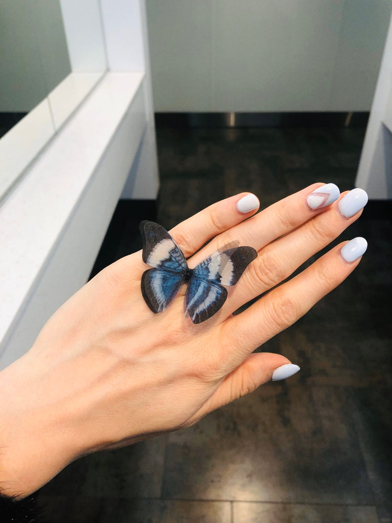 Handmade butterfly ring inspired by the natural world