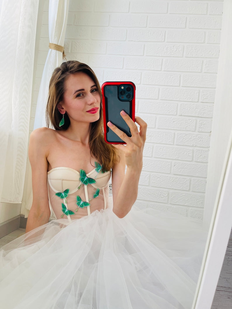 Sustainable Silk Butterfly Earrings - eco-friendly
