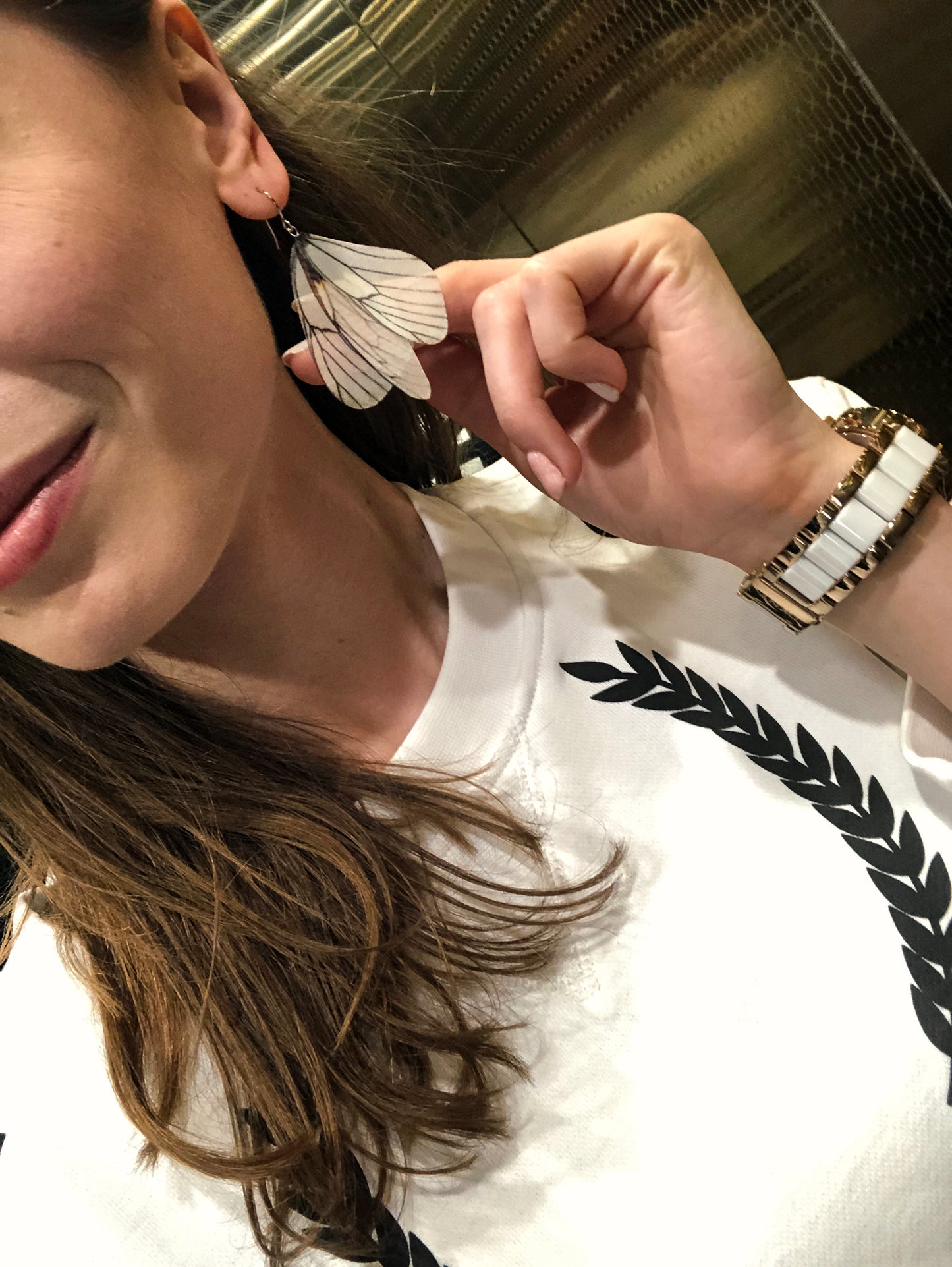 Funky and unique angel wing earrings