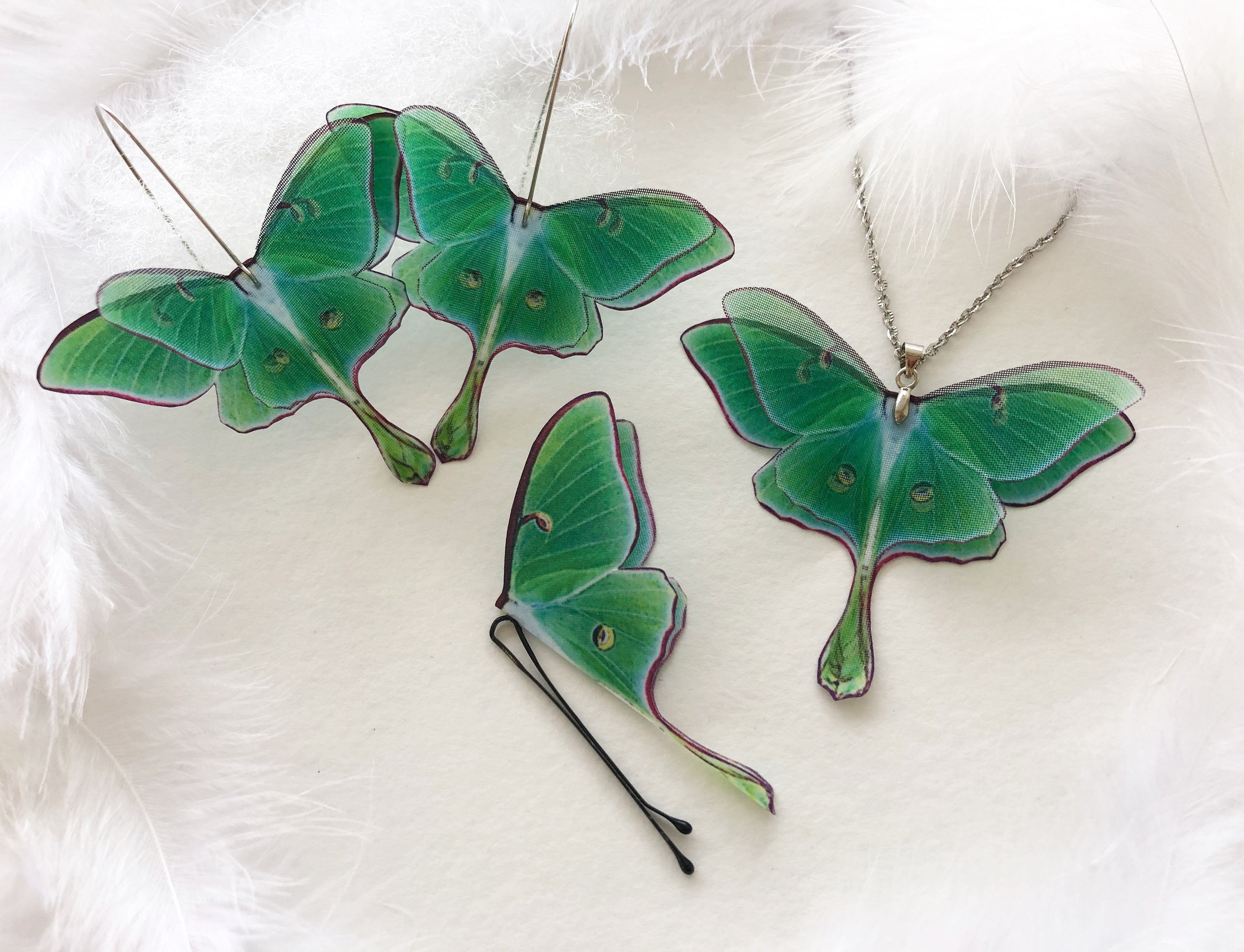 Hand made luna moth gift set for anyone who love butterflies and moths with fast shipping from the USA