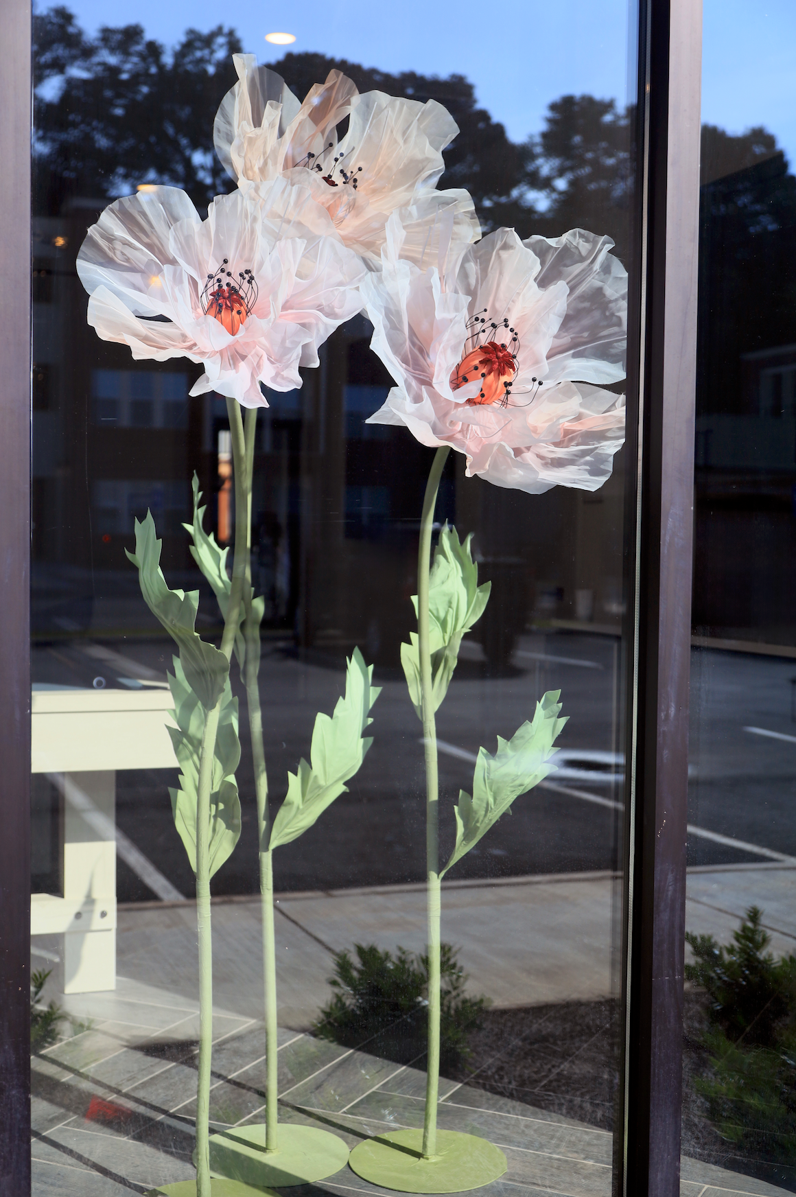 Giant Flowers for storefront decor