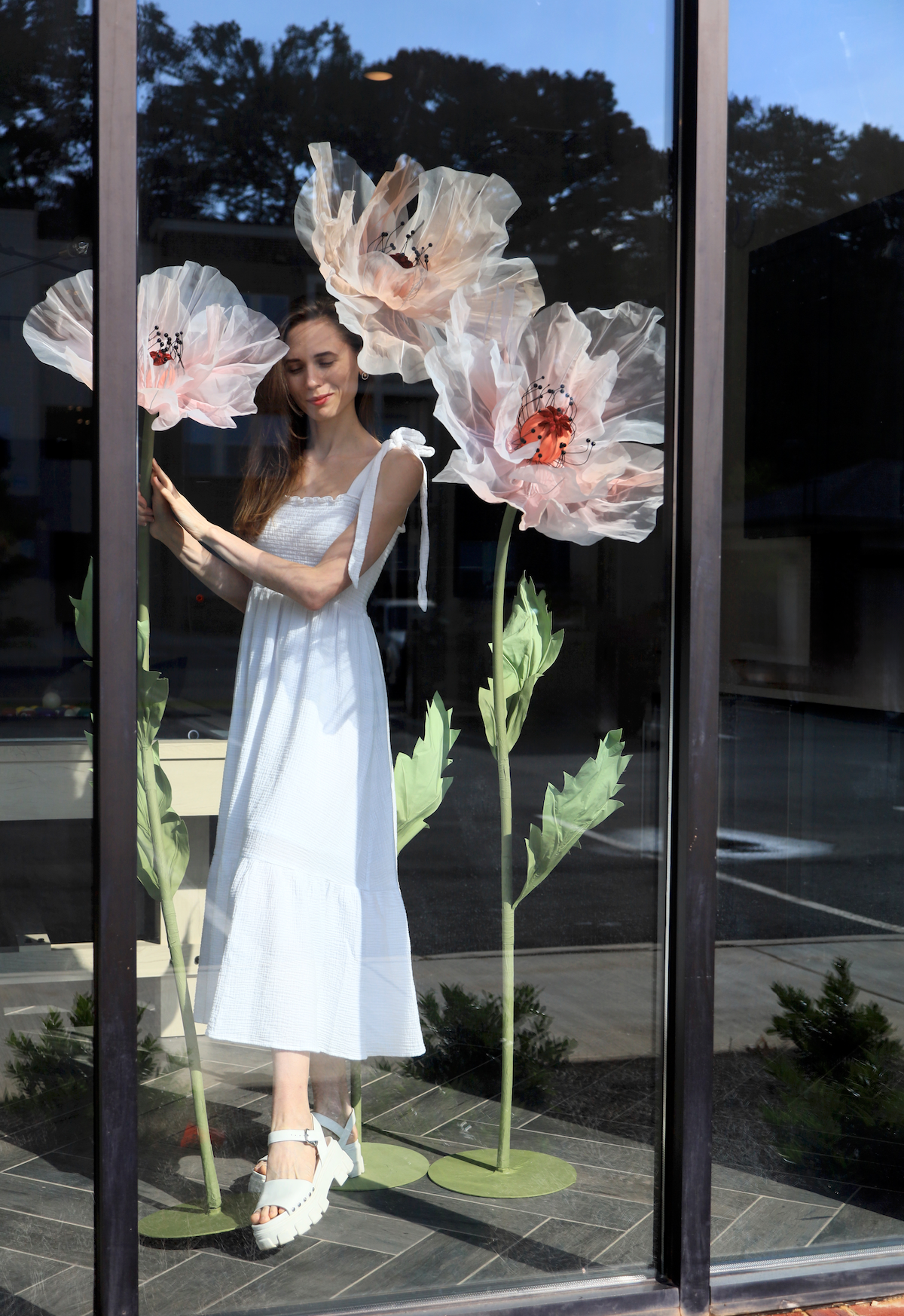 Storefront Visual design with Giant Flowers