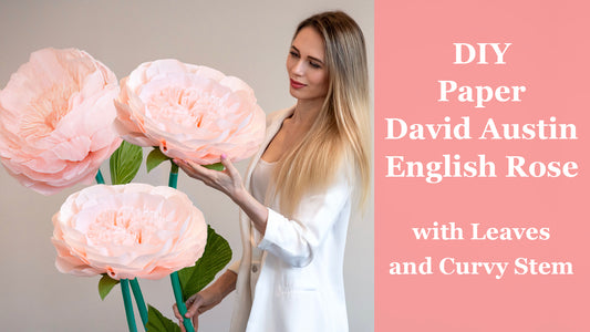 DIY Giant Paper English Rose: Templates from Video Tutorial + Materials Checklist