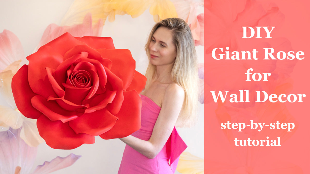 How to make Giant Rose Flower for Decor