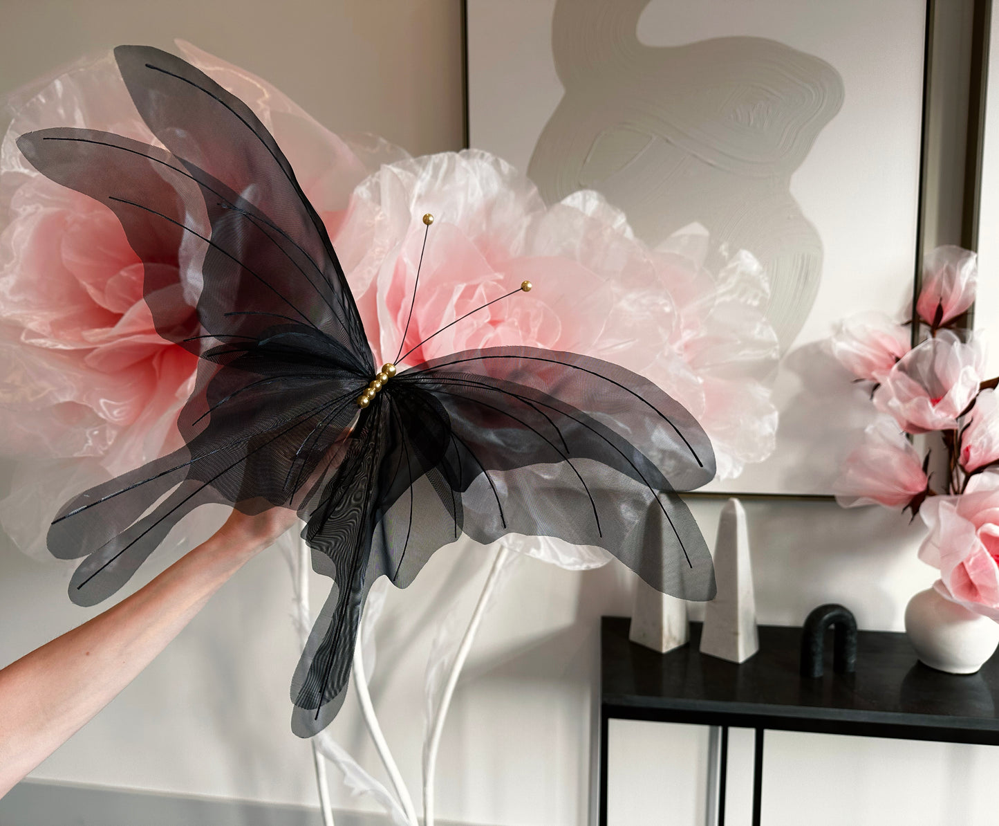 Strong Silk Organza for Giant Butterflies and Flowers cut by yard