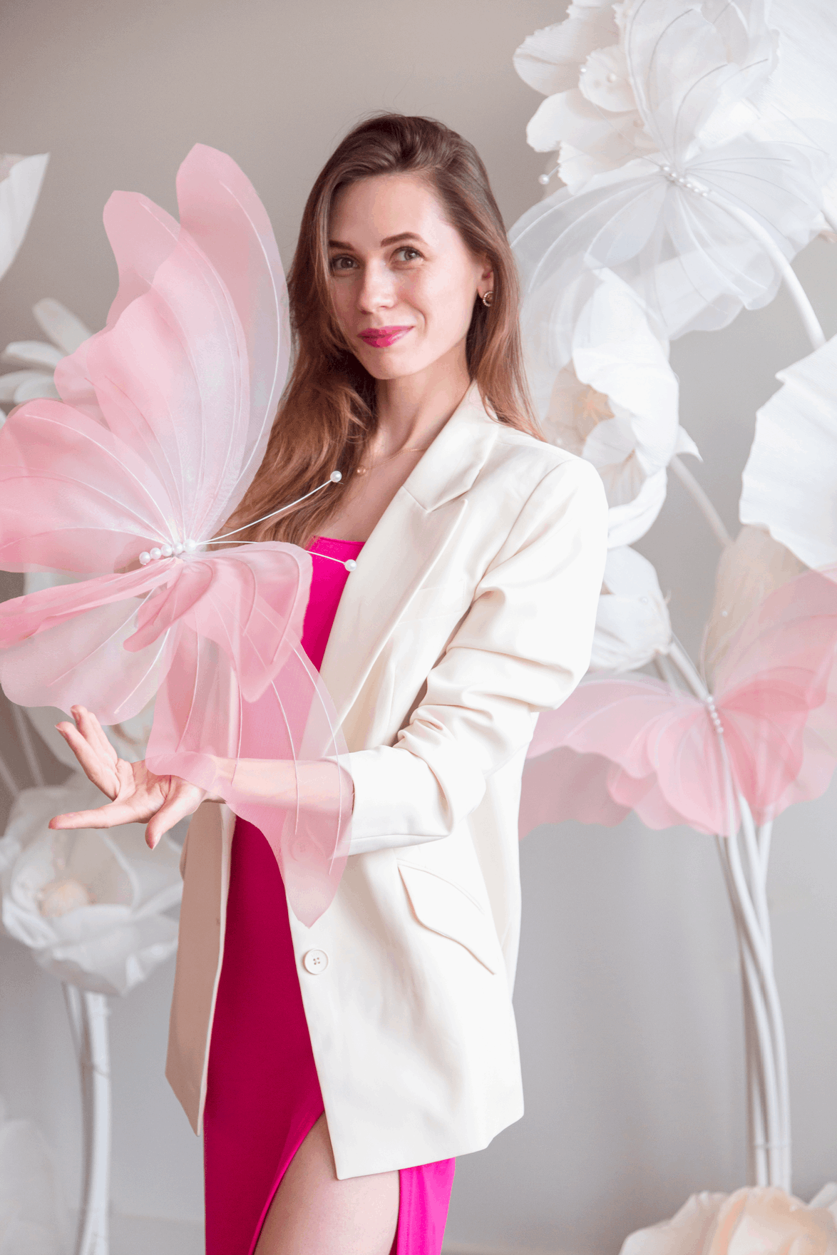 Giant Pink Butterfly Decor for events