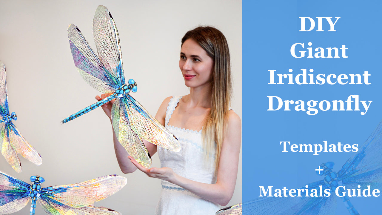 DIY Giant Dragonfly with Iridescent Wings Templates from Video Tutori