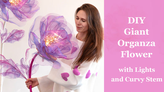DIY Giant Organza Flower templates