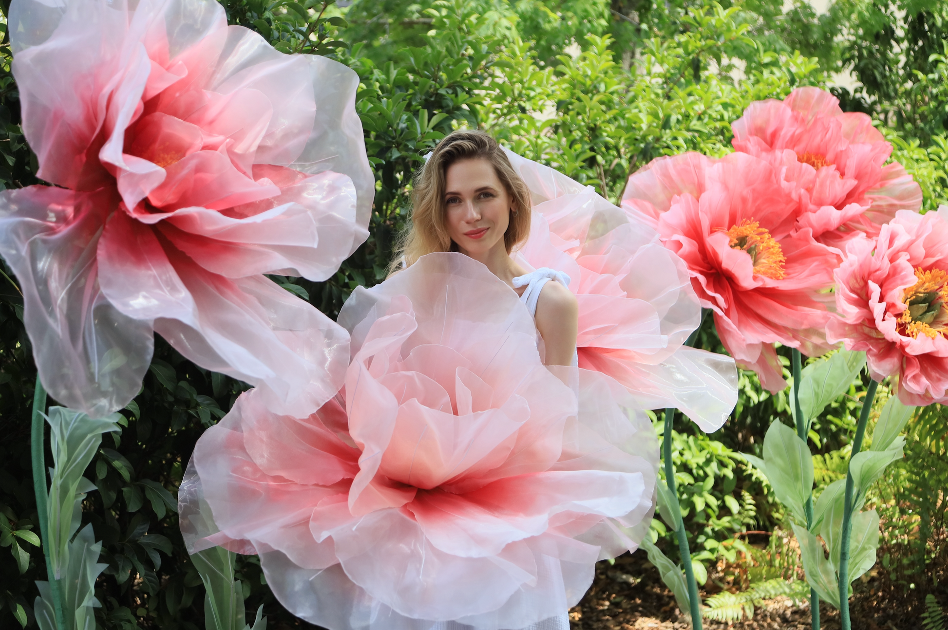 pink giant flowers decor for sale