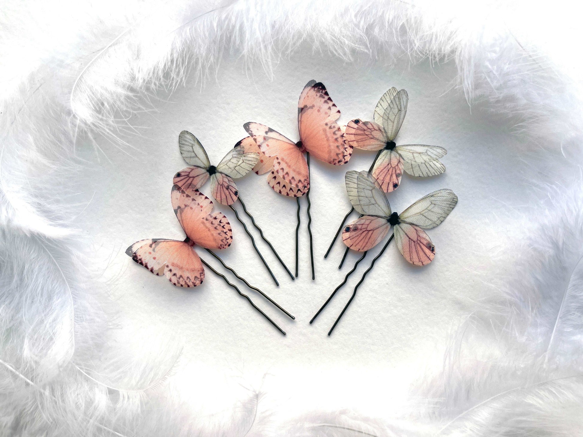 Handmade butterfly hairpins