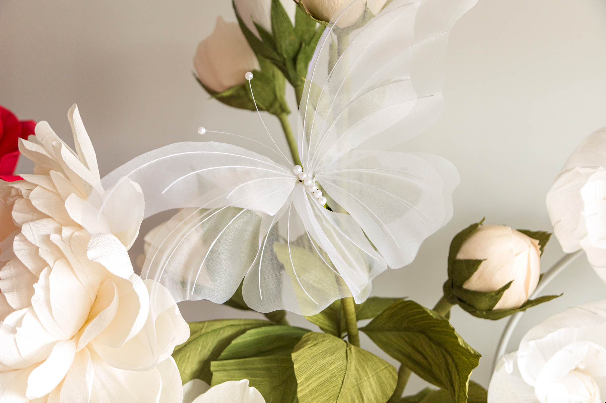 Giant White Butterfly for wedding decor