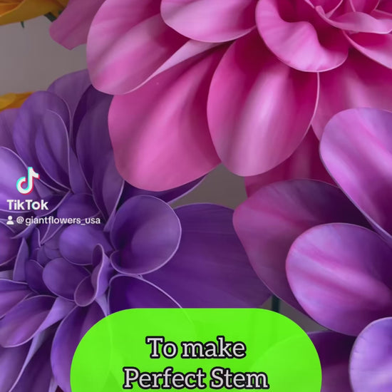 Video on how to make perfect stem for Giant Flowers