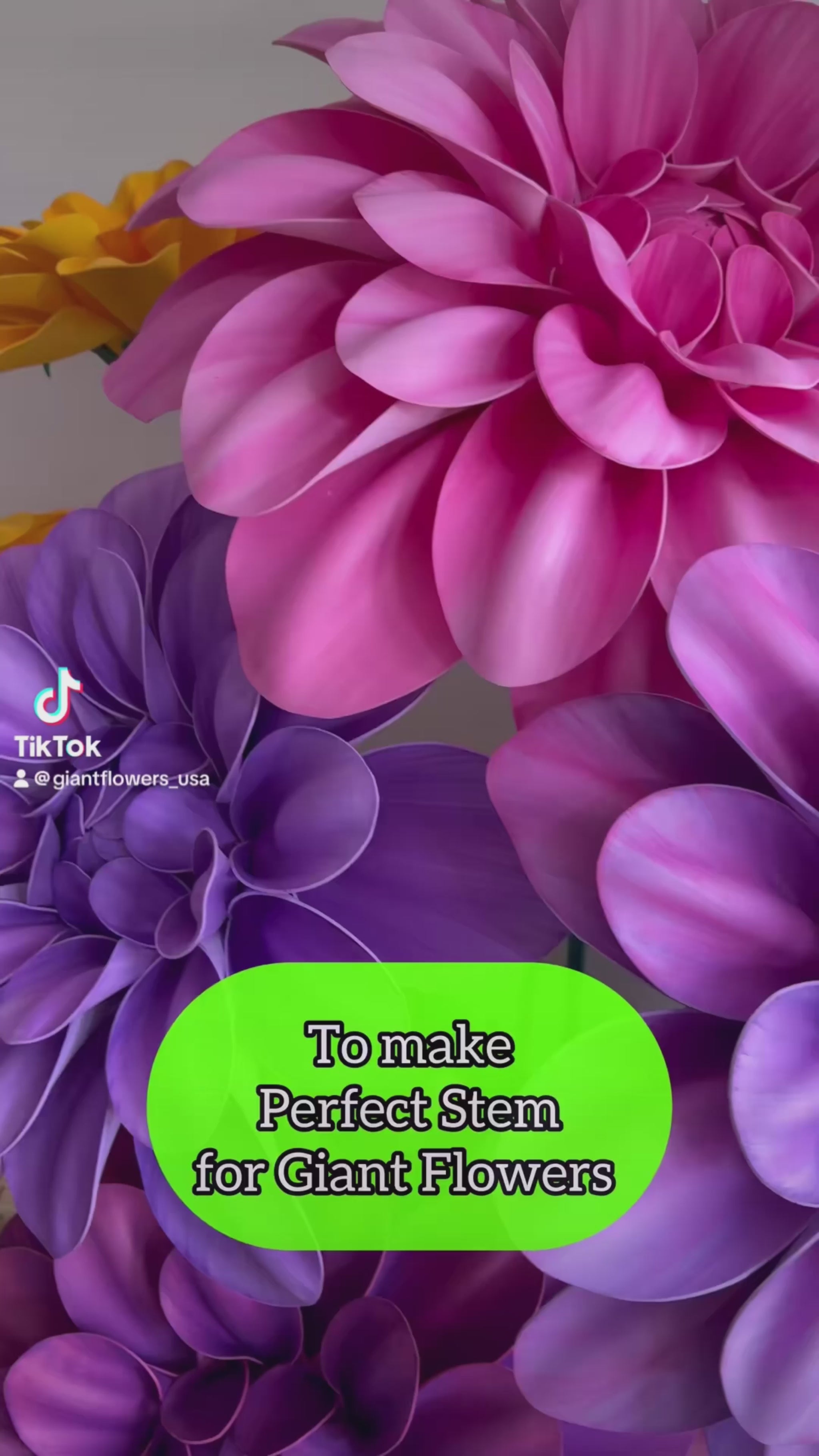 Video on how to make perfect stem for Giant Flowers