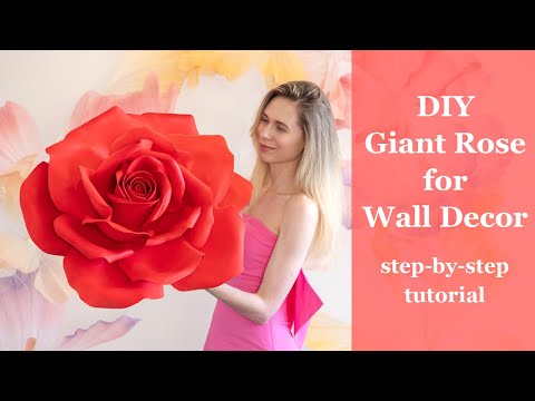 Giant Rose Flower Wall Decor DIY