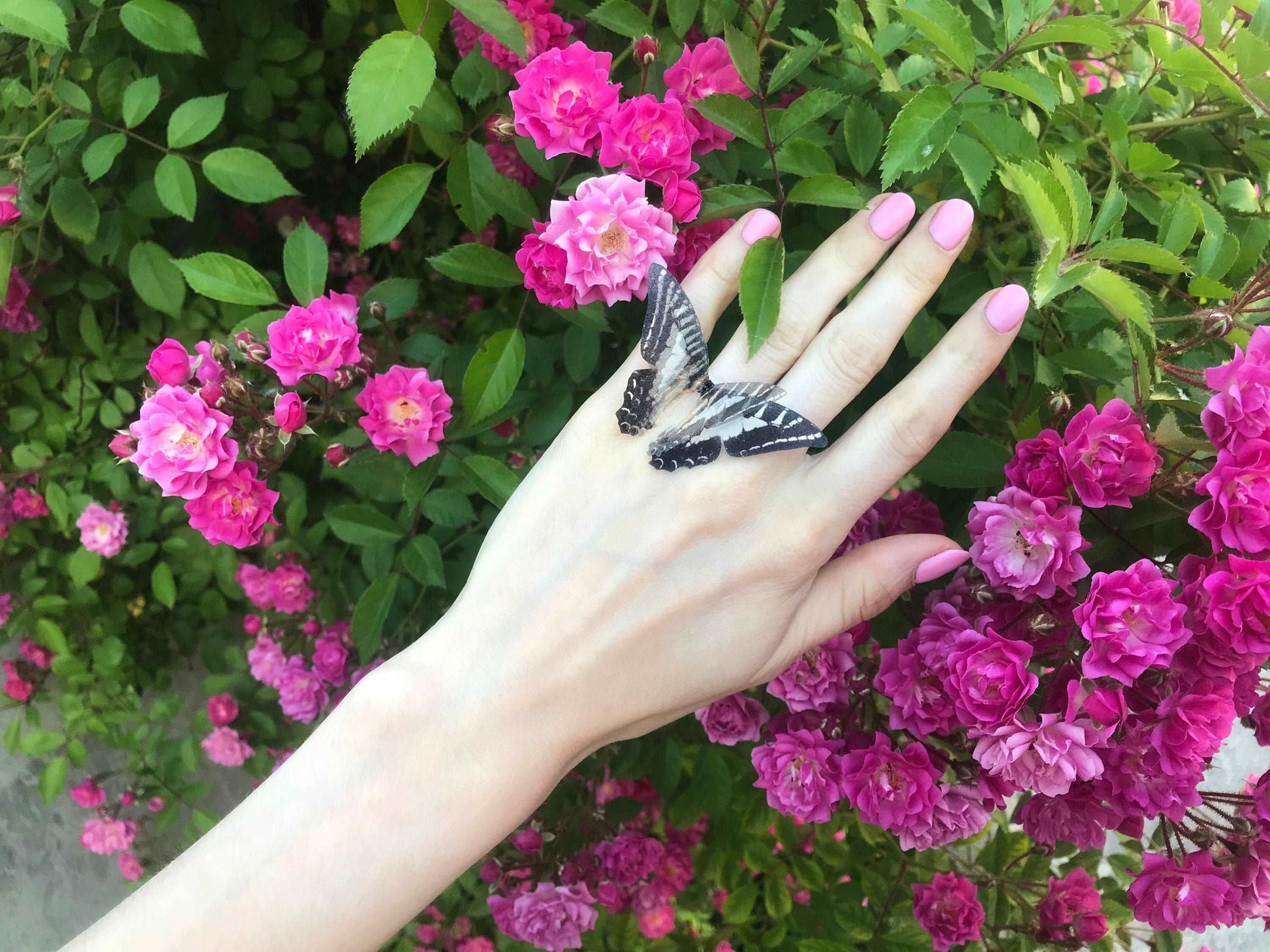 Boho style butterfly ring for nature lovers