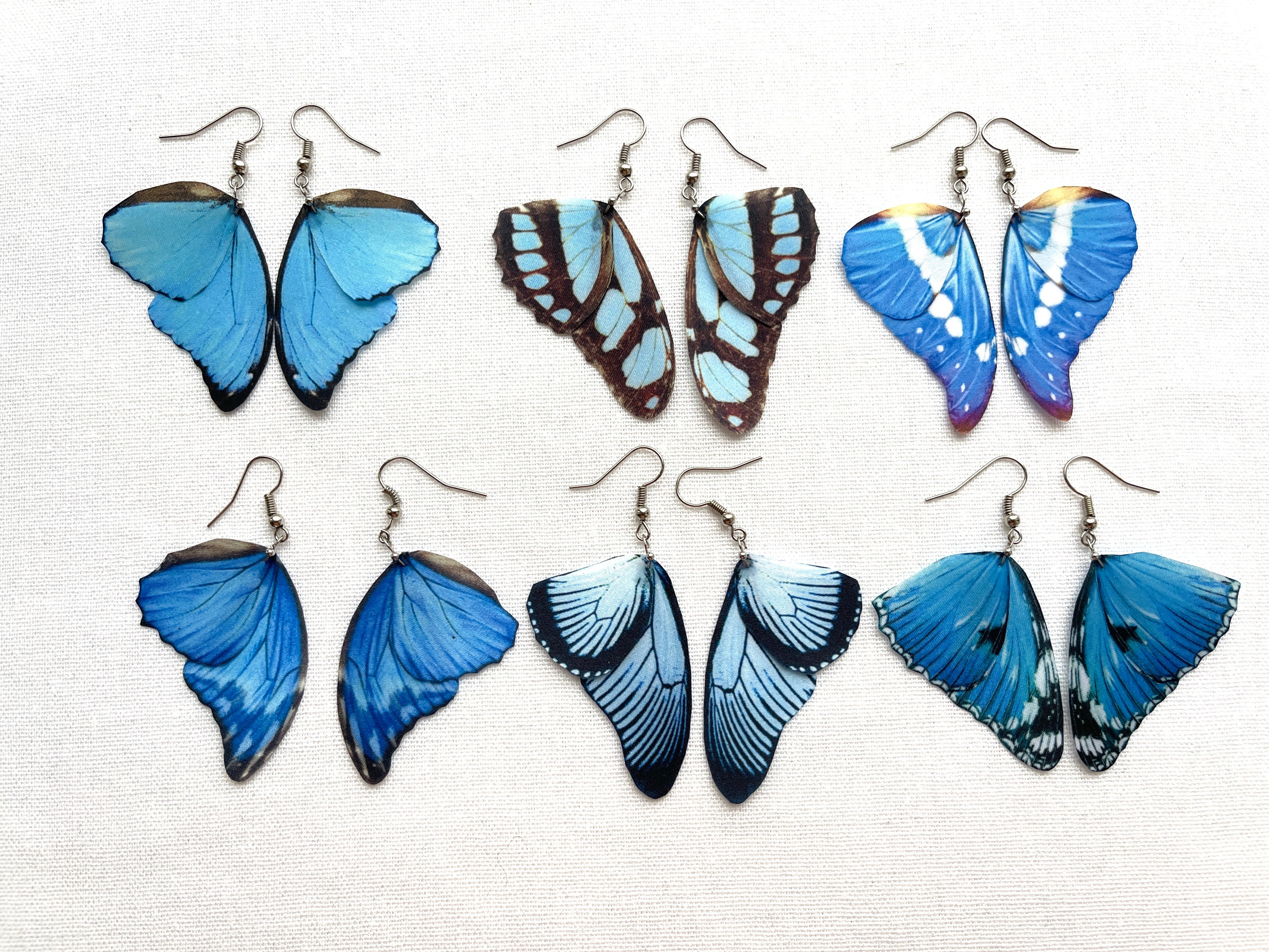Handmade Fairy Tale Butterfly Wing Earrings Women Simulation Insect Wing  Drop Earrings Foil Statement Earrings Bridal Jewelry