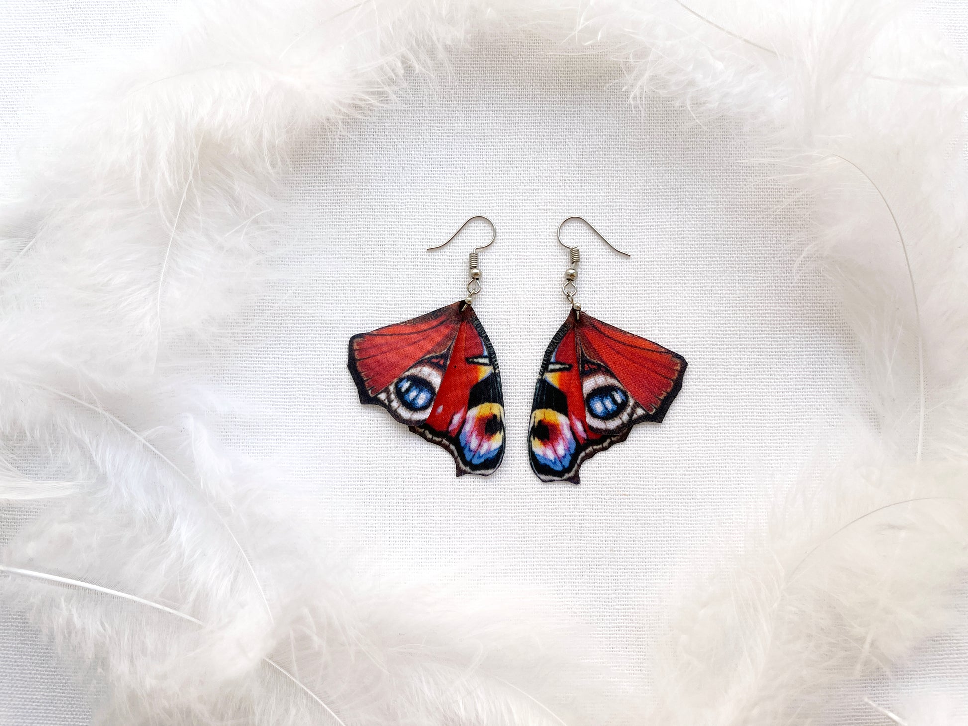 Red Moth Wings Earrings