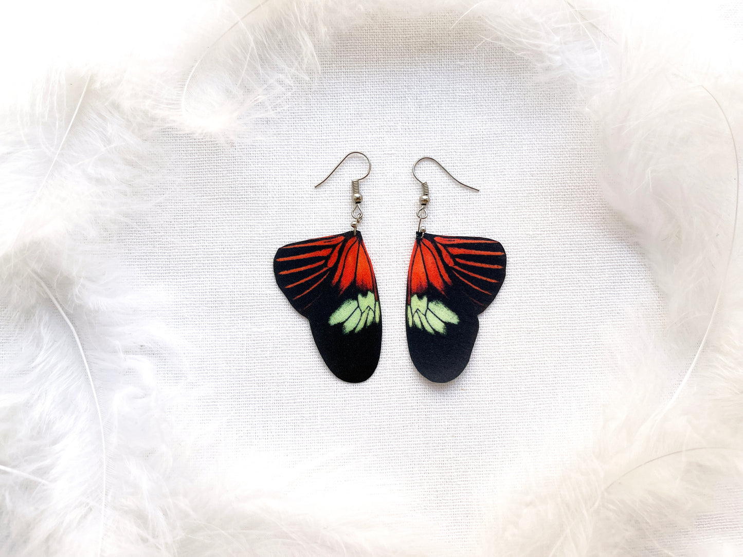 Two Tone Butterfly Wing Earrings