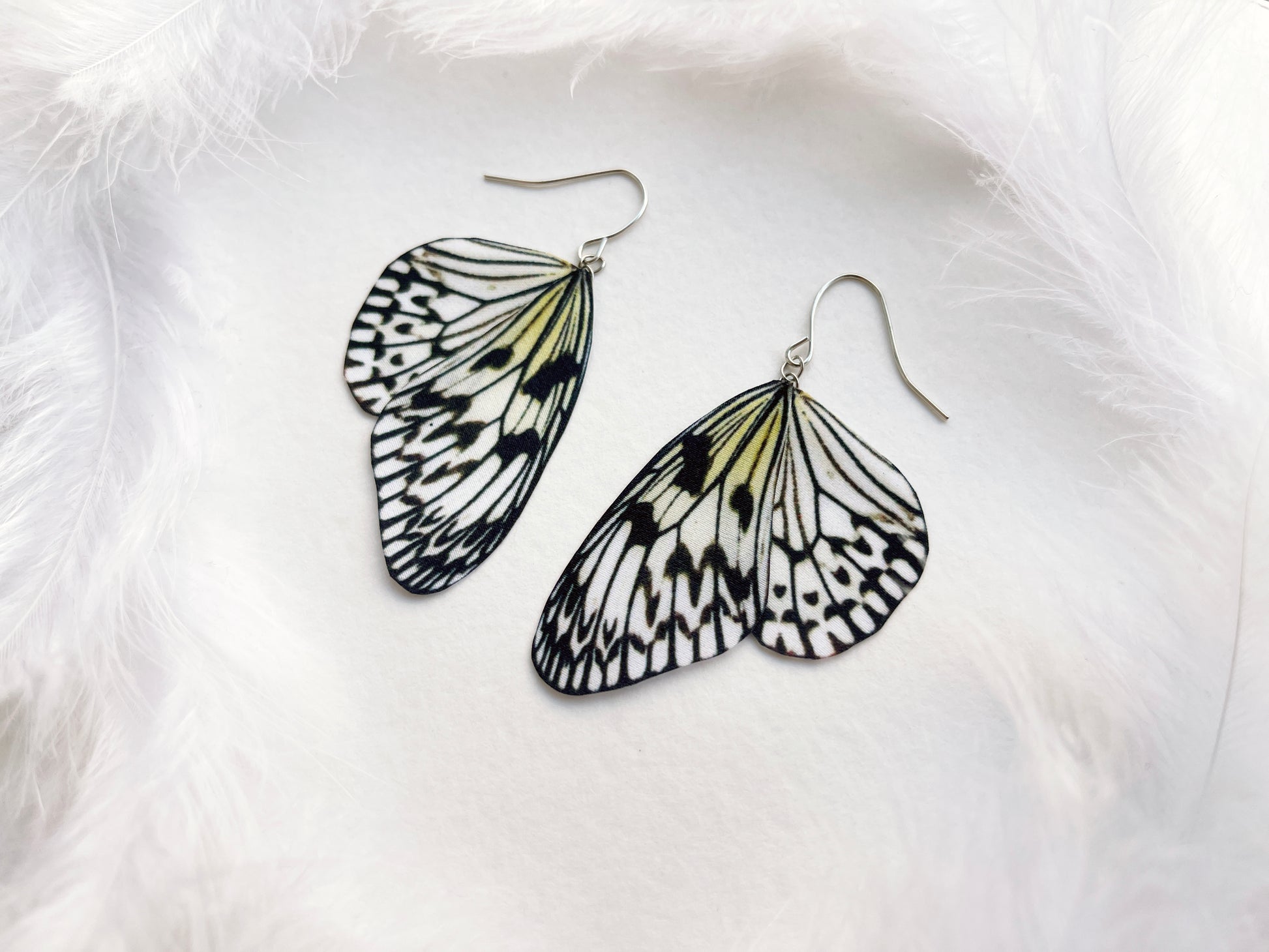 Whimsical Paper Kite Butterfly Earrings in Boho Fashion