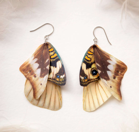 Whimsical insect jewelry with moth wings