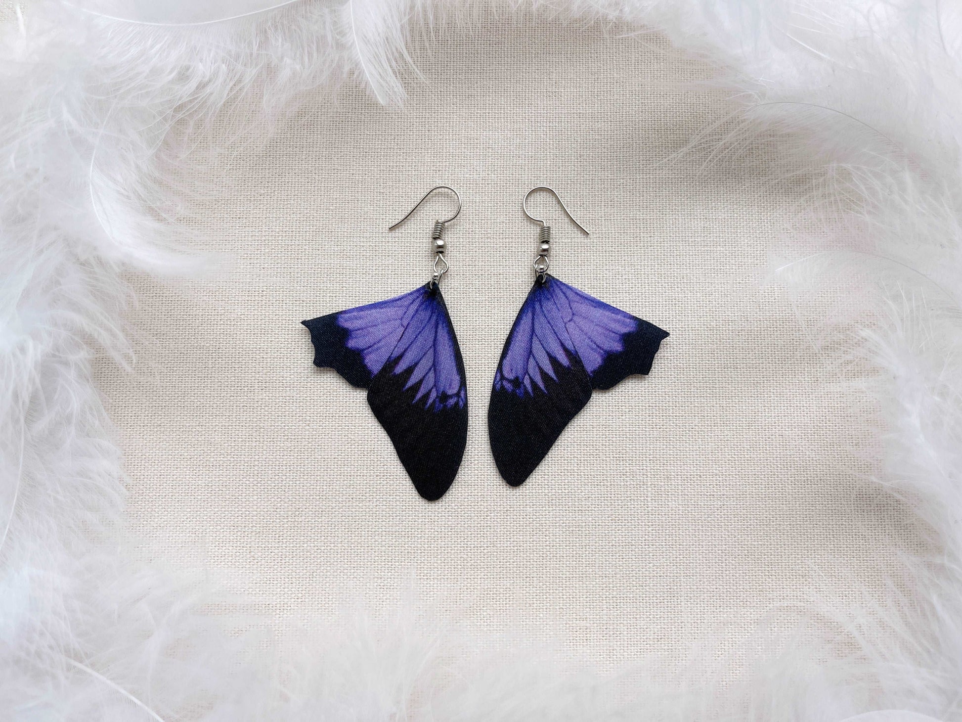 Lilac wing earrings - perfect for any occasion