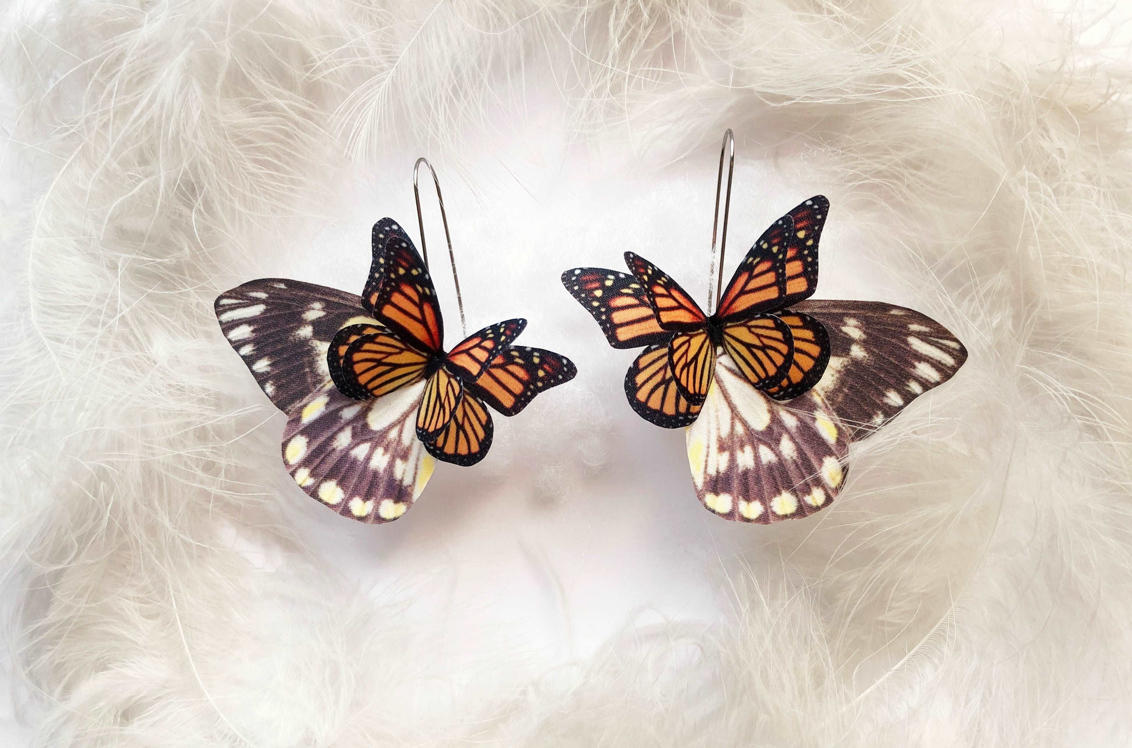 Monarch Butterfly Earrings made from Eco Friendly