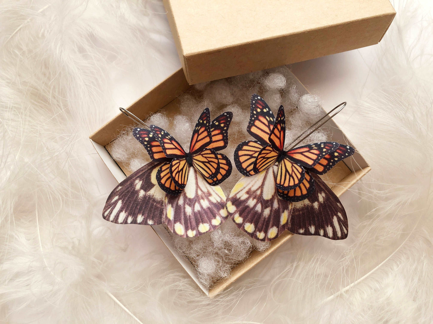 Boho style butterfly earrings in high-quality materials