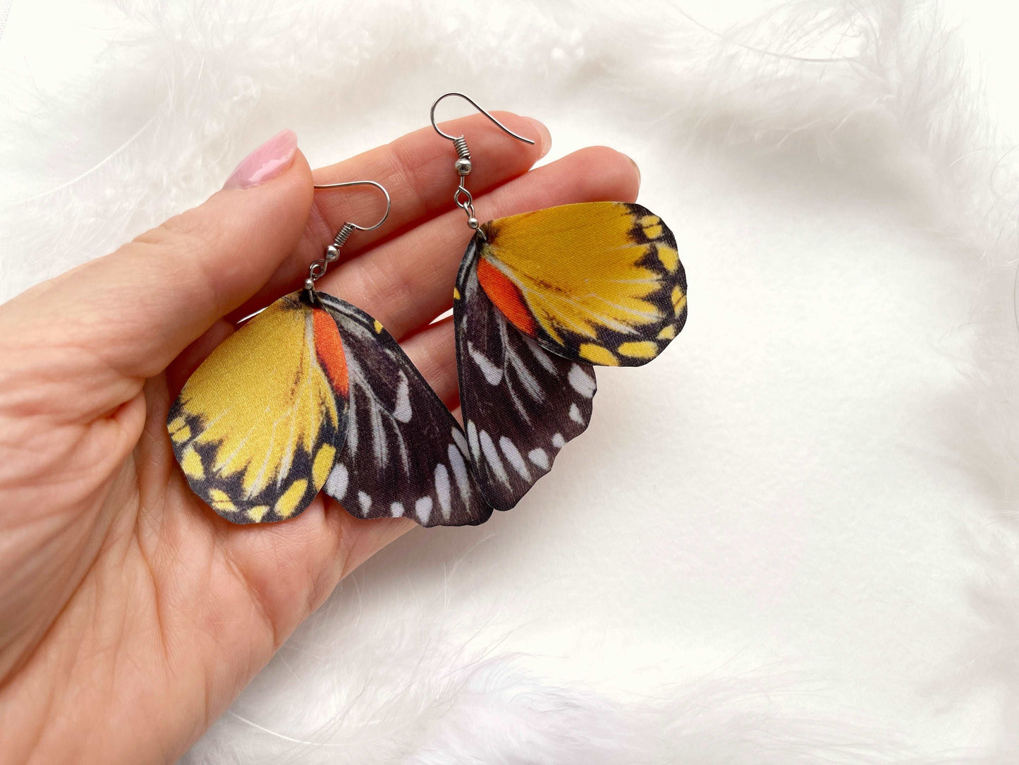 Weird Earrings with unique Butterfly Wings design