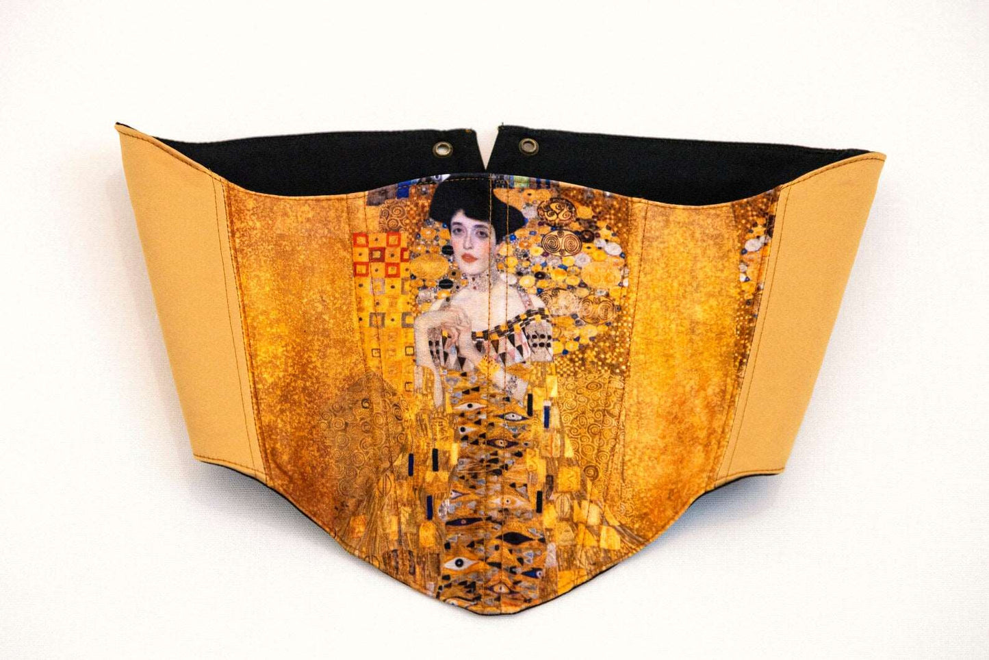 Gold underbust corset belt inspired by Portrait of Adele Bloch-Bauer