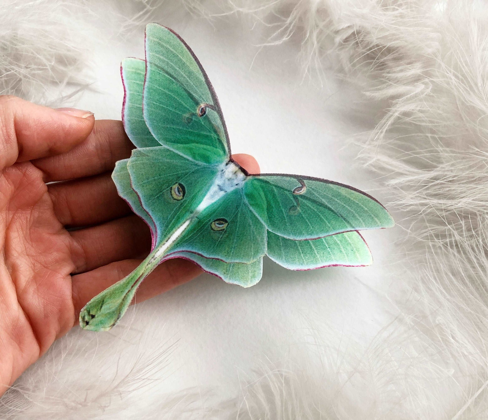 Emerald Luna Moth Brooch great gift for anyone who loves Butterflies and Moths