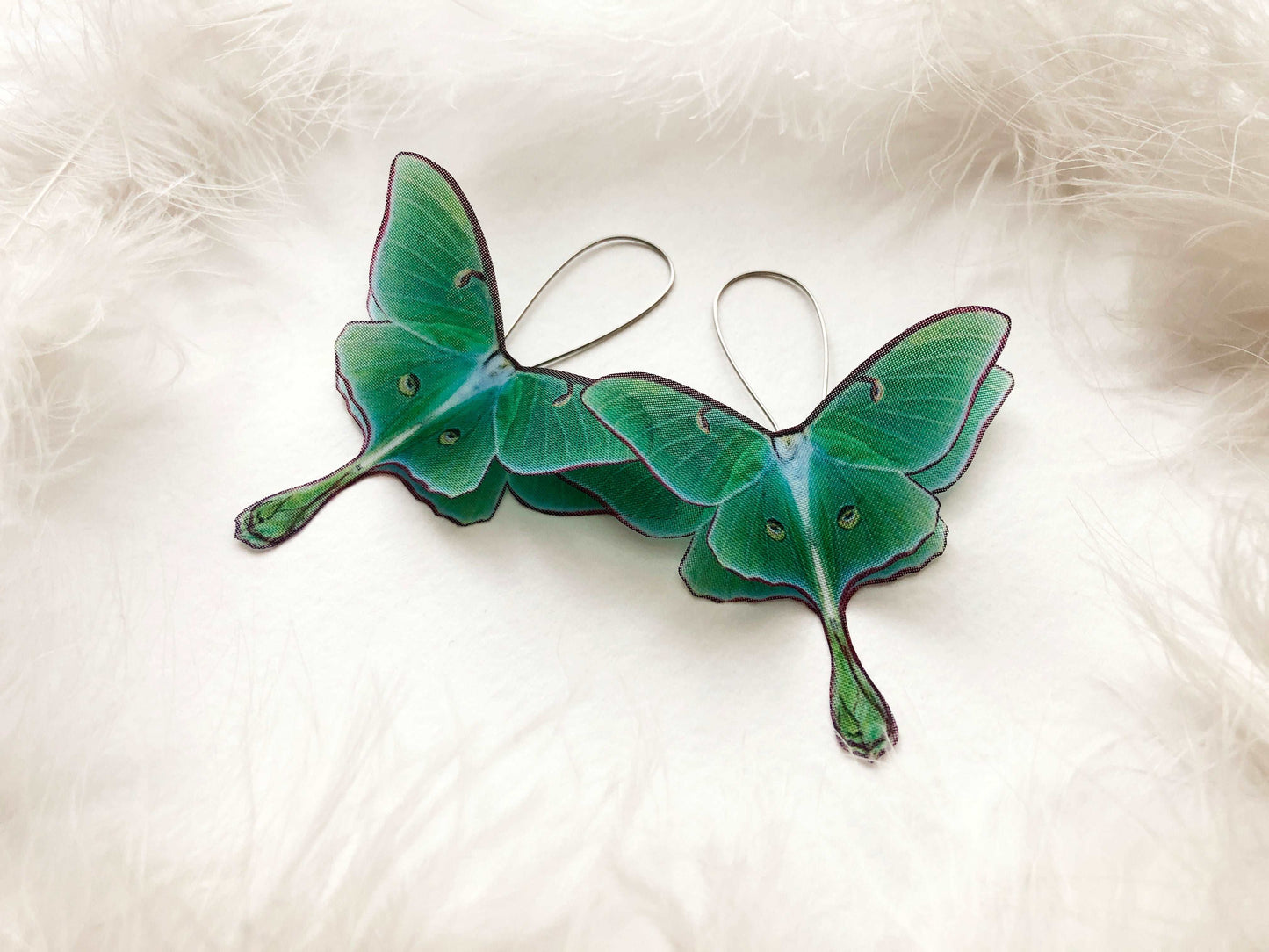Sterling silver Luna Moth earrings
