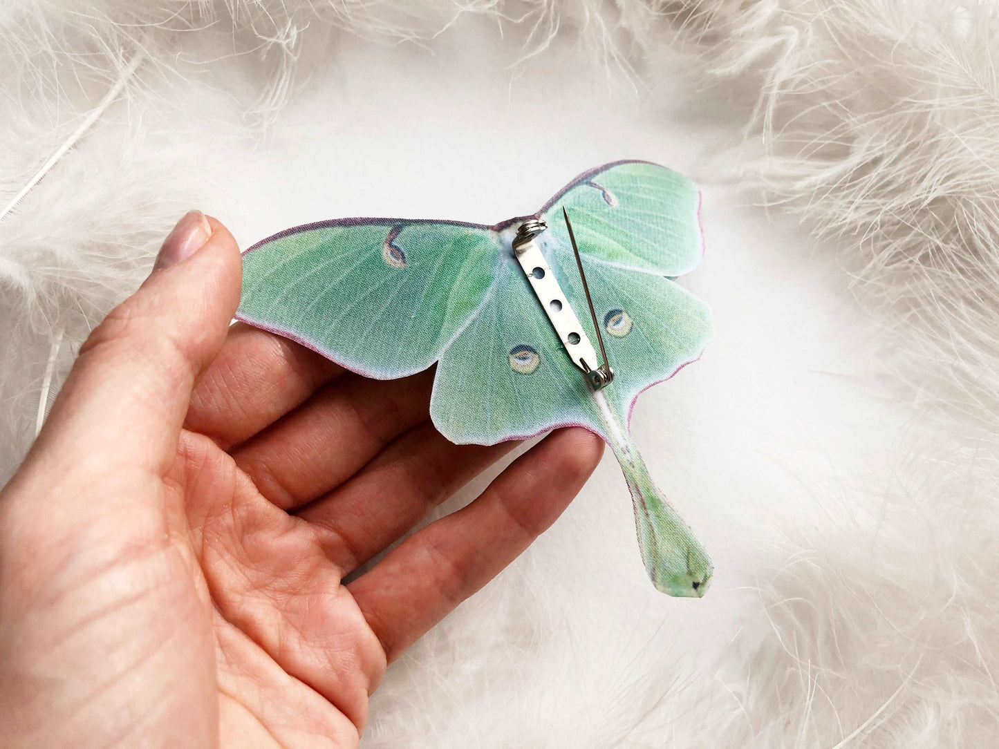 Emerald Luna Moth Brooch great gift for anyone who loves Butterflies and Moths