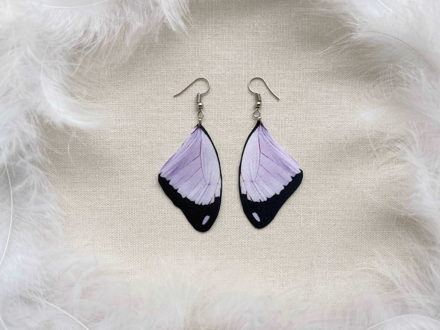 Lilac butterfly jewelry - trendy and stylish earrings