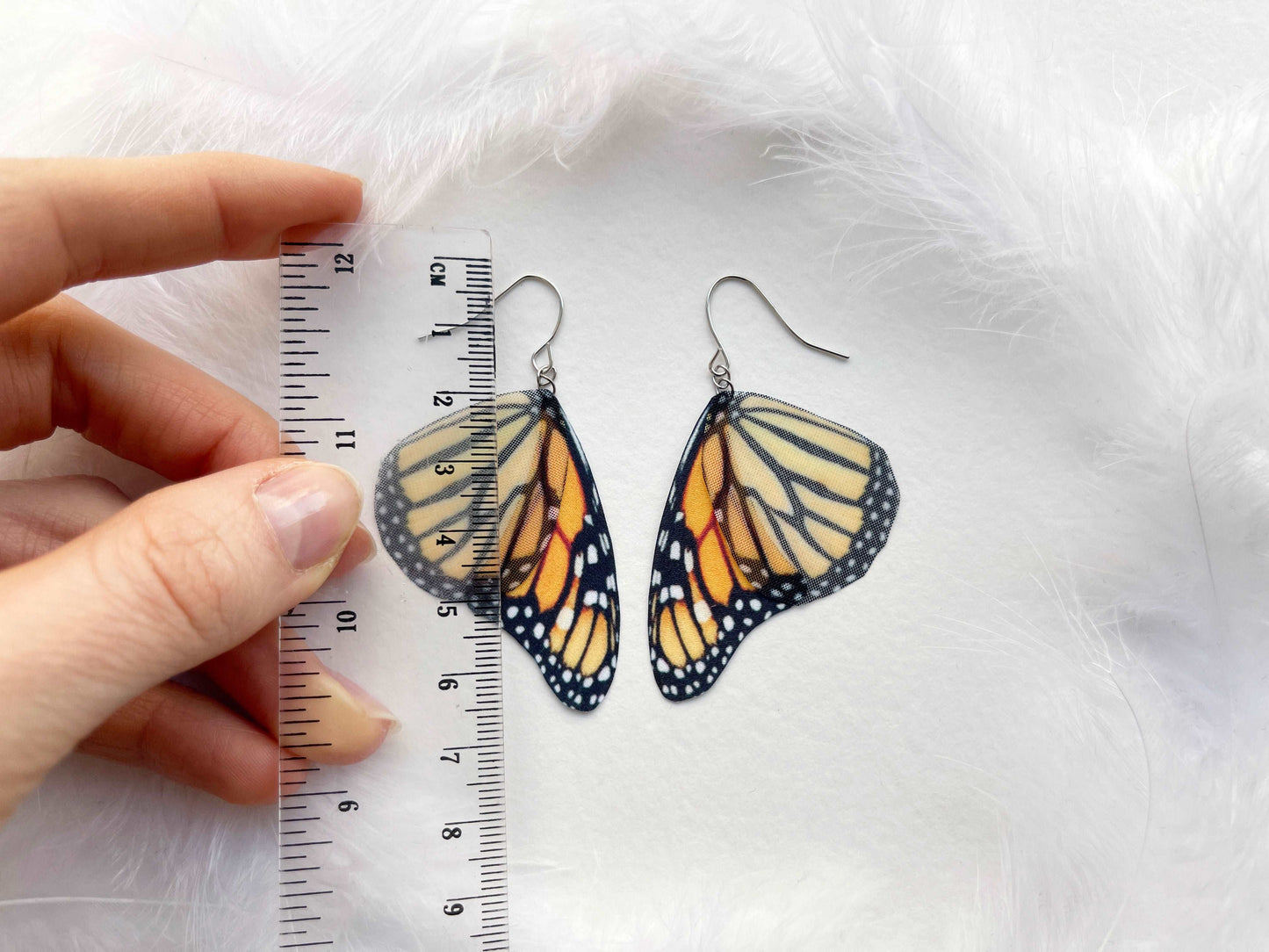 Mega Size Monarch Butterfly Earrings